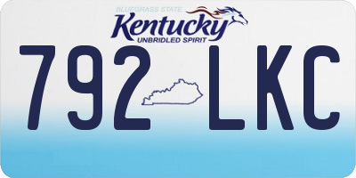 KY license plate 792LKC