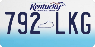 KY license plate 792LKG