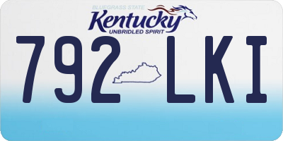 KY license plate 792LKI