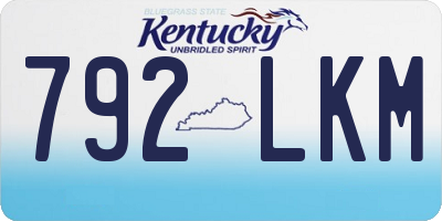 KY license plate 792LKM