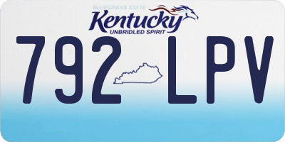 KY license plate 792LPV