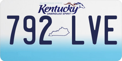 KY license plate 792LVE