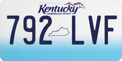 KY license plate 792LVF
