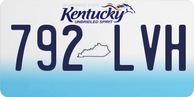 KY license plate 792LVH