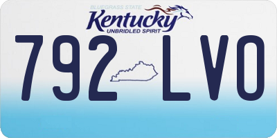 KY license plate 792LVO
