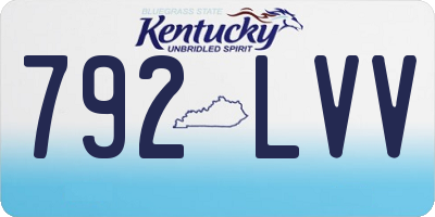 KY license plate 792LVV