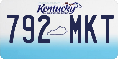 KY license plate 792MKT