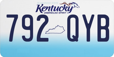 KY license plate 792QYB