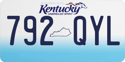KY license plate 792QYL
