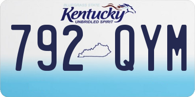 KY license plate 792QYM