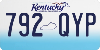 KY license plate 792QYP
