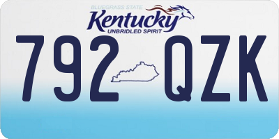 KY license plate 792QZK