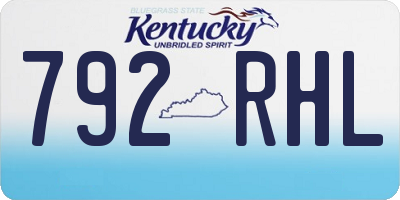 KY license plate 792RHL
