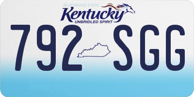 KY license plate 792SGG