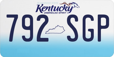 KY license plate 792SGP