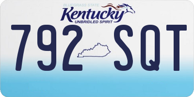 KY license plate 792SQT