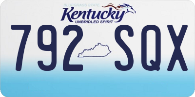 KY license plate 792SQX