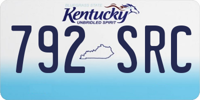 KY license plate 792SRC