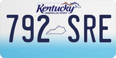 KY license plate 792SRE