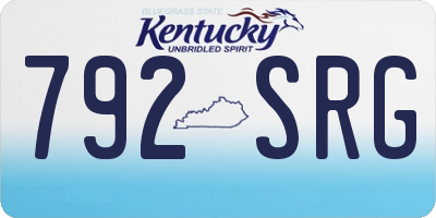 KY license plate 792SRG