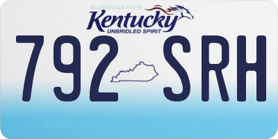 KY license plate 792SRH