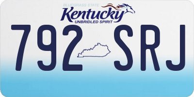 KY license plate 792SRJ