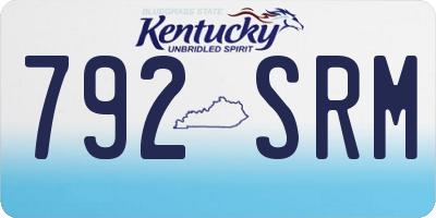 KY license plate 792SRM