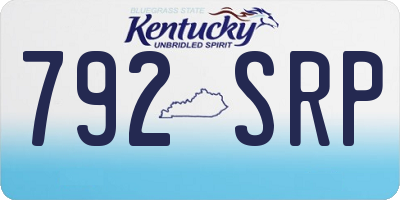 KY license plate 792SRP
