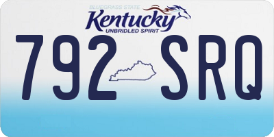 KY license plate 792SRQ