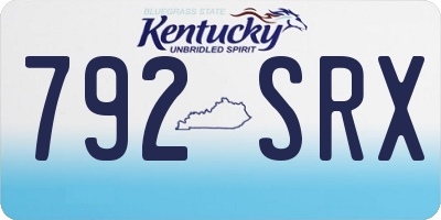 KY license plate 792SRX