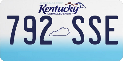KY license plate 792SSE