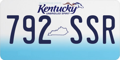 KY license plate 792SSR