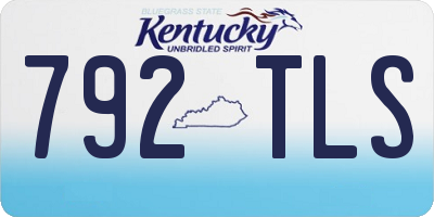 KY license plate 792TLS