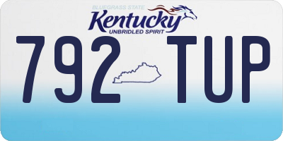 KY license plate 792TUP