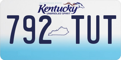 KY license plate 792TUT