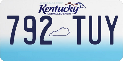 KY license plate 792TUY