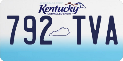 KY license plate 792TVA
