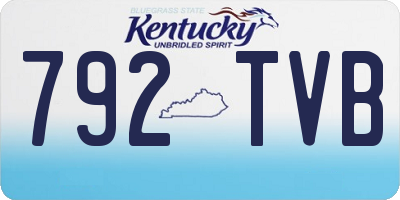 KY license plate 792TVB