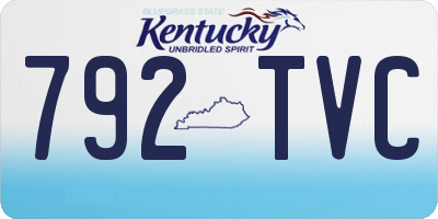 KY license plate 792TVC