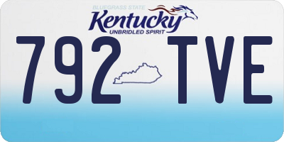 KY license plate 792TVE