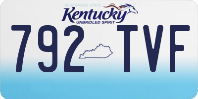 KY license plate 792TVF