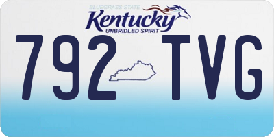 KY license plate 792TVG