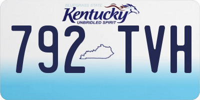 KY license plate 792TVH