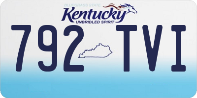 KY license plate 792TVI