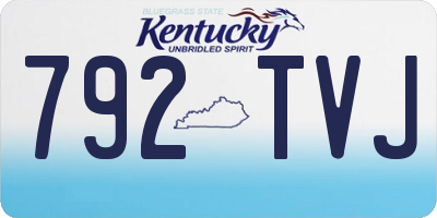 KY license plate 792TVJ