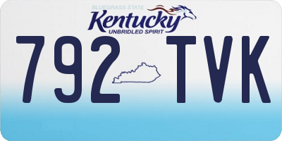 KY license plate 792TVK