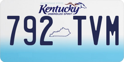 KY license plate 792TVM