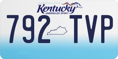 KY license plate 792TVP