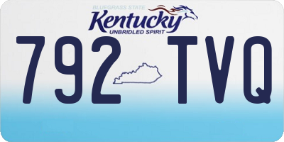 KY license plate 792TVQ