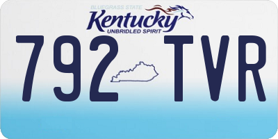 KY license plate 792TVR